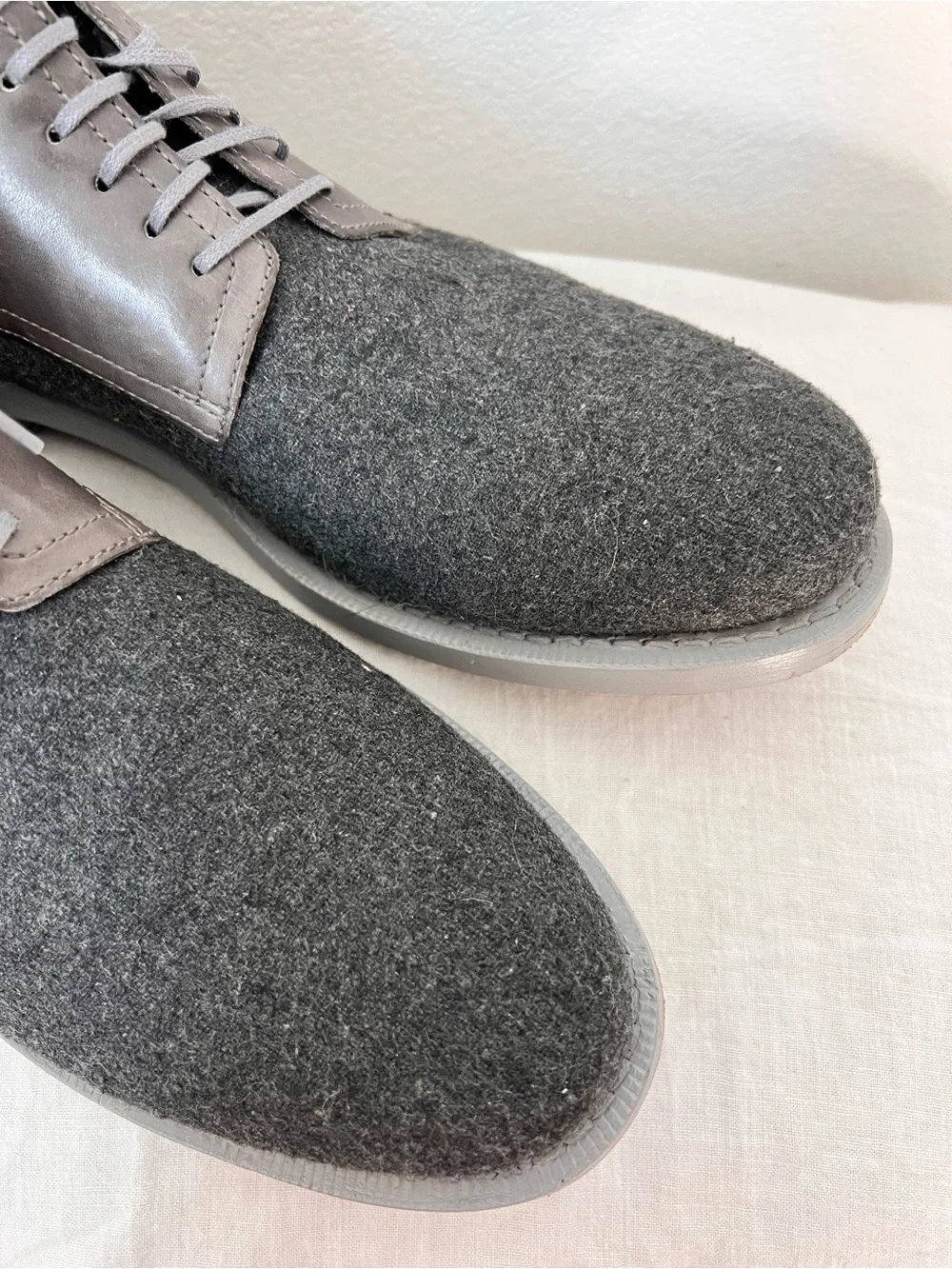 Cole Haan Men’s Roadlots Gray Ankle Boots Size 8.5M Lace-Up Casual Leather Boots
